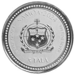 2024 samoa year of the dragon 2oz silver bullion coin