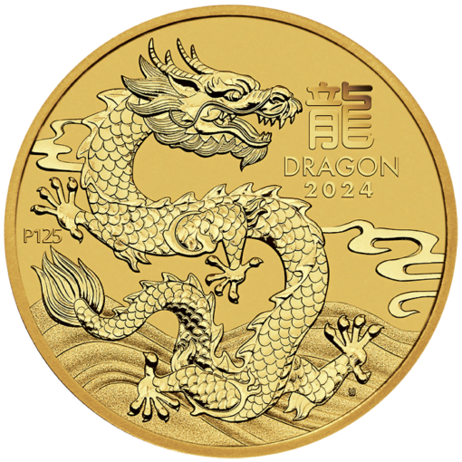 2024 year of the dragon 1/2oz gold bullion coin