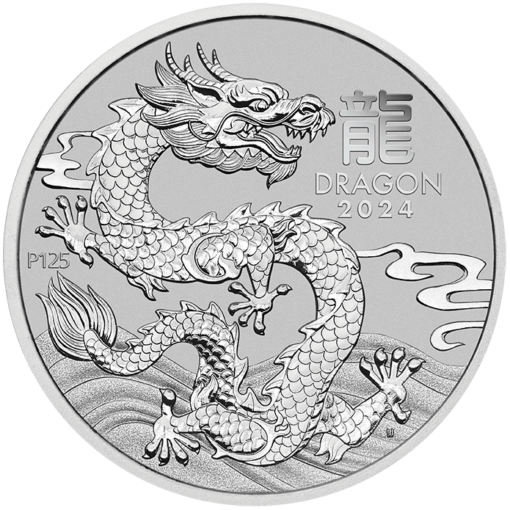 2024 year of the dragon 1oz platinum bullion coin
