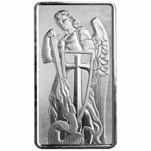 archangel michael 10oz silver bullion bar