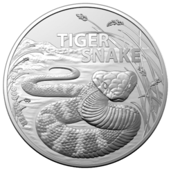 2024 Australia’s Most Dangerous – Tiger Snake 1oz .999 Silver Bullion Coin