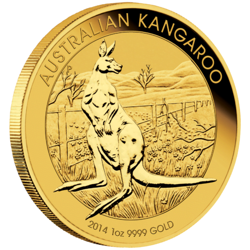 2014 australian kangaroo 1oz .9999 gold bullion coin