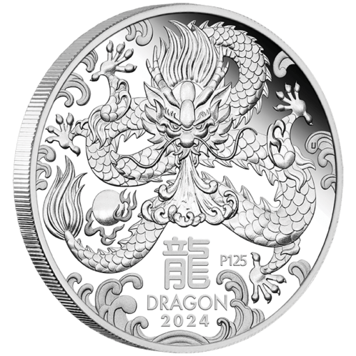 2024 year of the dragon 1oz silver proof coin