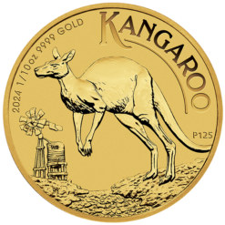 2024 Australian Kangaroo 1/10oz .9999 Gold Bullion Coin