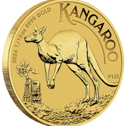 2024 australian kangaroo 1/10oz. 9999 gold bullion coin