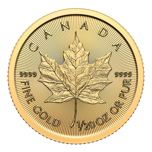 2024 maple leaf 1/20oz. 9999 gold bullion coin
