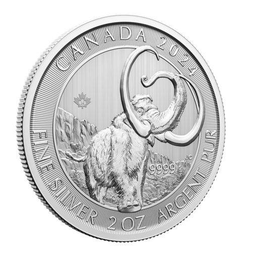 2024 ice age - woolly mammoth 2oz. 9999 silver bullion coin