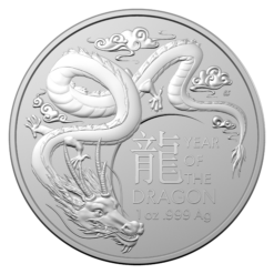 2024 $1 Lunar Series - Year of the Dragon 1oz .999 Silver Bullion Coin