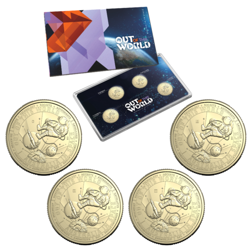 2024 $1 out of this world - deep space four coin mintmark and privy mark set - albr
