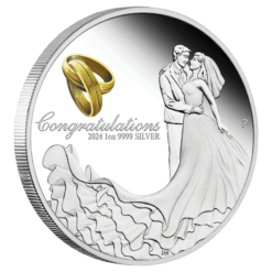 2024 wedding 1oz. 9999 silver proof coin
