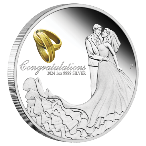 2024 wedding 1oz. 9999 silver proof coin