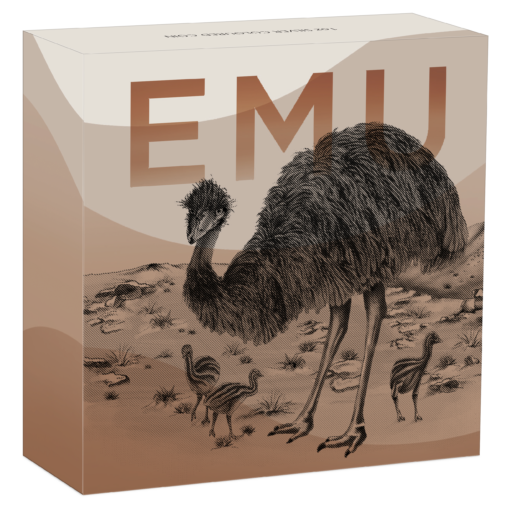 2024 australian emu 1oz. 9999 coloured silver coin