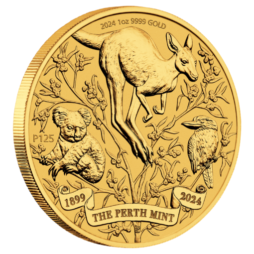 2024 the perth mint's 125th anniversary 1oz. 9999 gold bullion coin