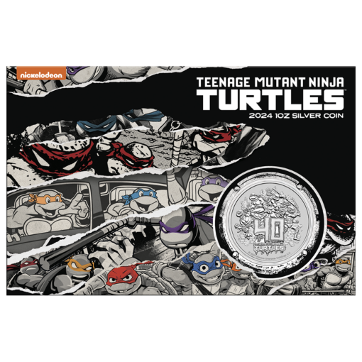 2024 teenage mutant ninja turtles 40th anniversary 1oz. 9999 silver coin in card