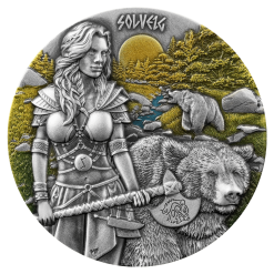 2024 Valkyries – Solveig 2oz .9999 Ultra High Relief Silver Coin