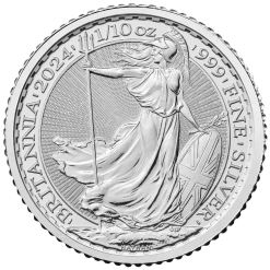2024 Britannia 1/10oz .999 Silver Bullion Coin